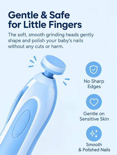 Baby Nail Trimmer – Gentle 6-in-1 Electric Nail Care