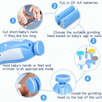 Baby Nail Trimmer – Gentle 6-in-1 Electric Nail Care