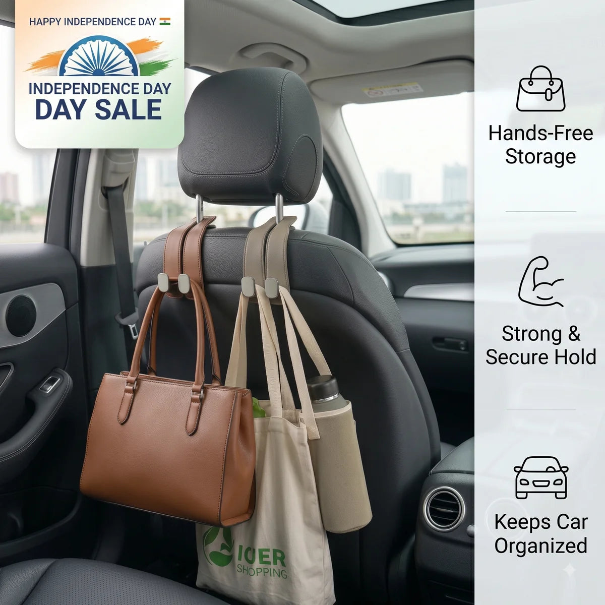 Car Seat Back Hook Pack of 2