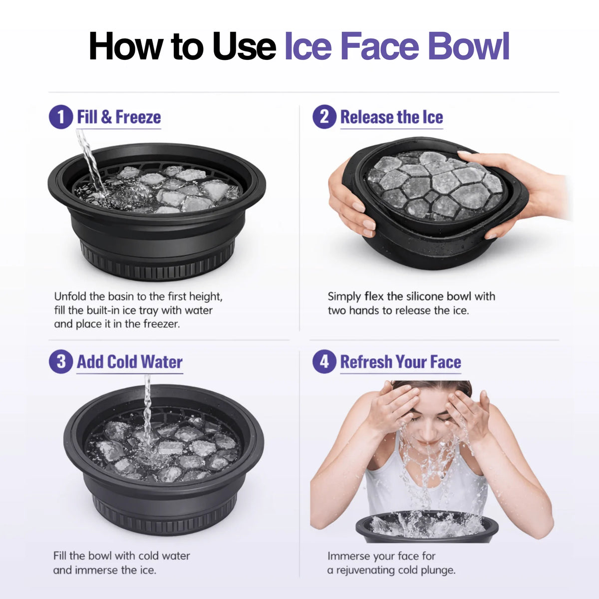 Silicone Foldable Facial Ice Bowl