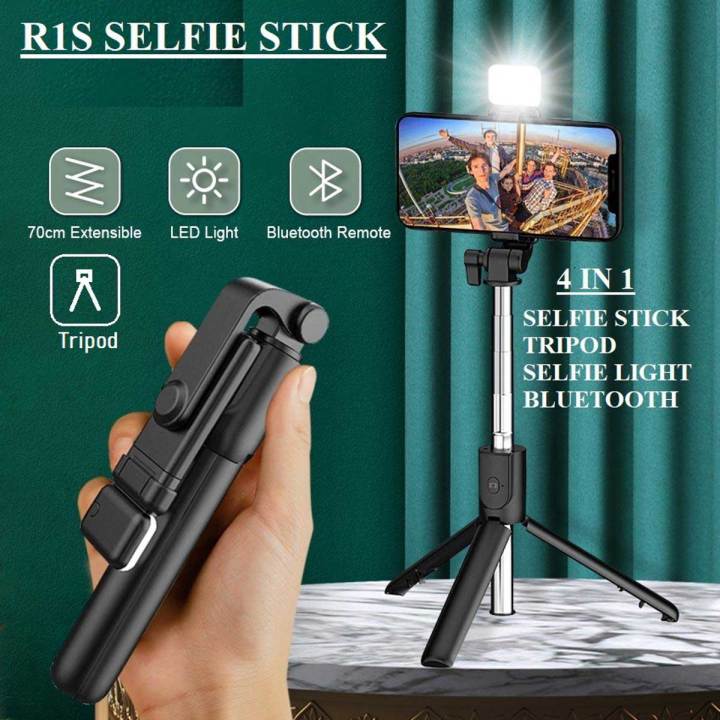 Selfie Stick With Tripod | Bluetooth Foldable Selfie Rod